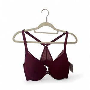 Auden Deep Burgundy Lace Bra